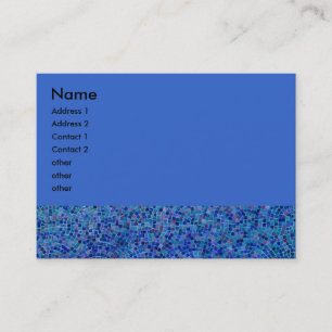 tiles blue business card