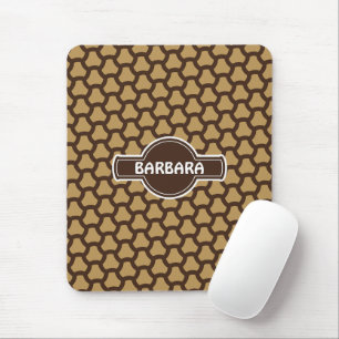 Tiles Cream Chocolate Minimal Pattern Mouse Pad