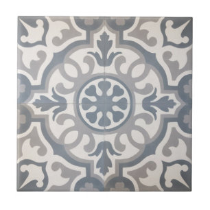 Tiles - Grey, Blue & White Tile