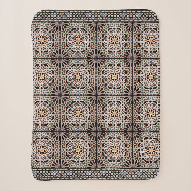 Tiles of the Alhambra Sherpa Blanket (Front)