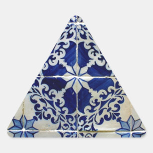Tiles, Portuguese Tiles Triangle Sticker
