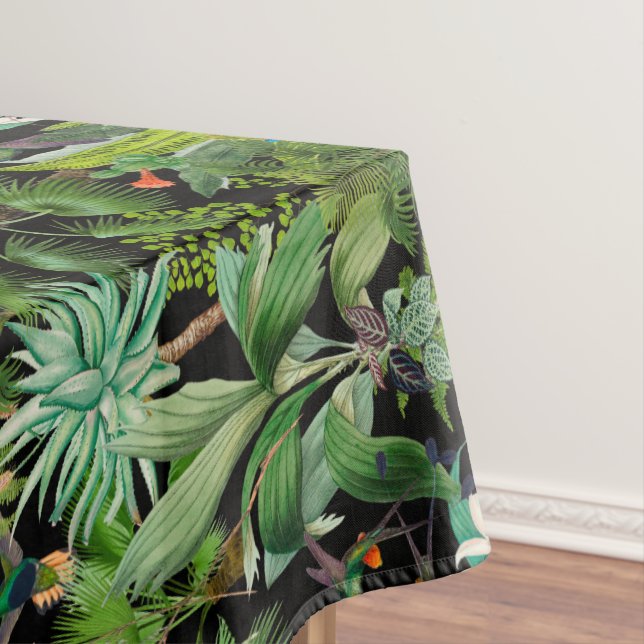 Tiles,tropical, flowers,birds,hummingbird,   tablecloth (In Situ)