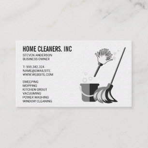 Tiling Background   Cleaning Supplies Business Card