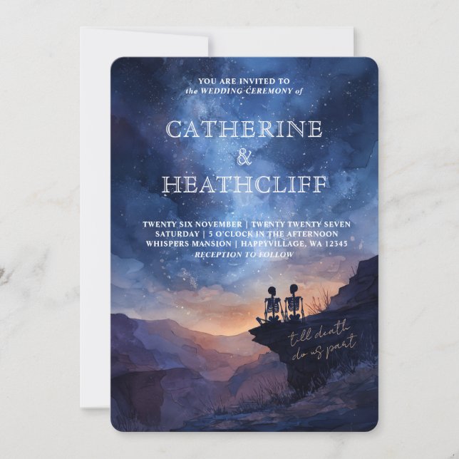 Till Death and End of Time Wedding Invitation (Front)