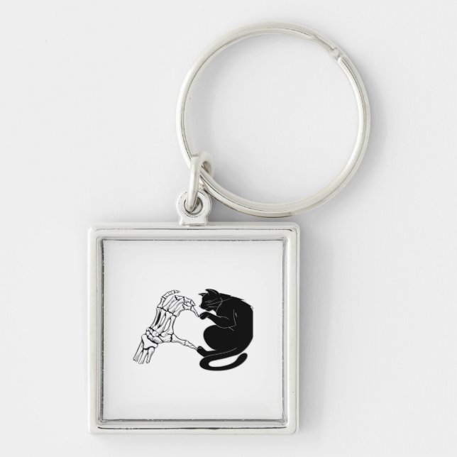 Till Death Cats Do Us Part Classic Keychain (Front)