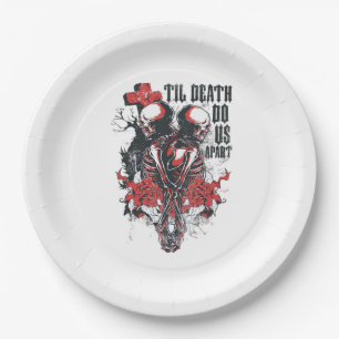 Till Death Do Us Apart Classic Paper Plate