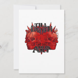Till Death Do Us Art On White Classic Holiday Card