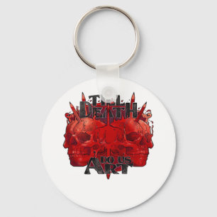 Till Death Do Us Art On White Classic Keychain
