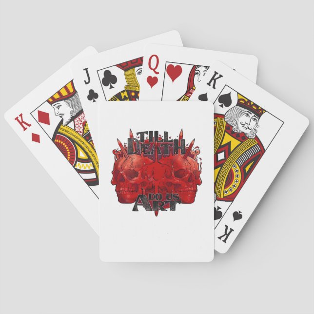 Till Death Do Us Art On White Classic Playing Cards (Back)