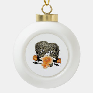 Till Death Do Us Funny Design For Halloween Ceramic Ball Christmas Ornament