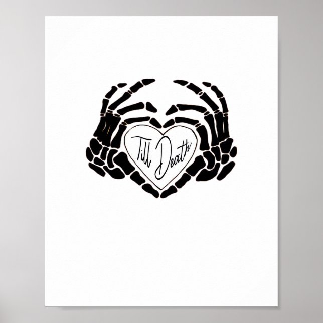 Till Death Do Us Funny Design – Ghostly Love Vibes Poster (Front)