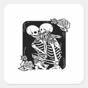 Till Death Do Us Funny Design Square Sticker
