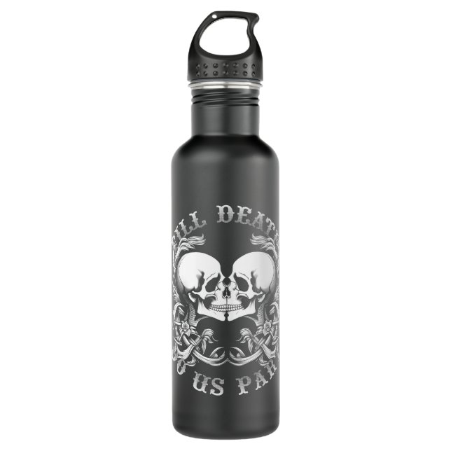 Till Death Do Us Part - 24 oz Water Bottle (Front)