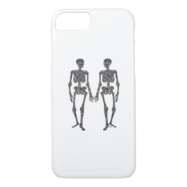 Till Death Do Us Part 2 Skeletons Classic Case-Mate iPhone Case (Back)