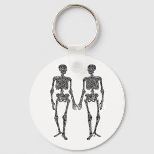 Till Death Do Us Part 2 Skeletons Classic Keychain