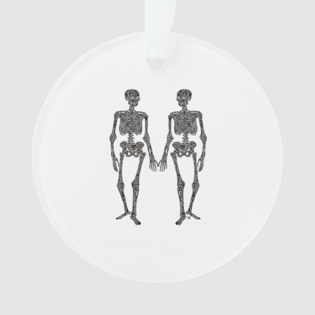 Till Death Do Us Part 2 Skeletons Classic Ornament (Front)