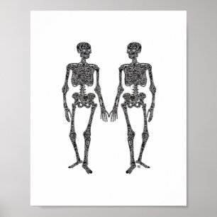 Till Death Do Us Part 2 Skeletons Classic Poster