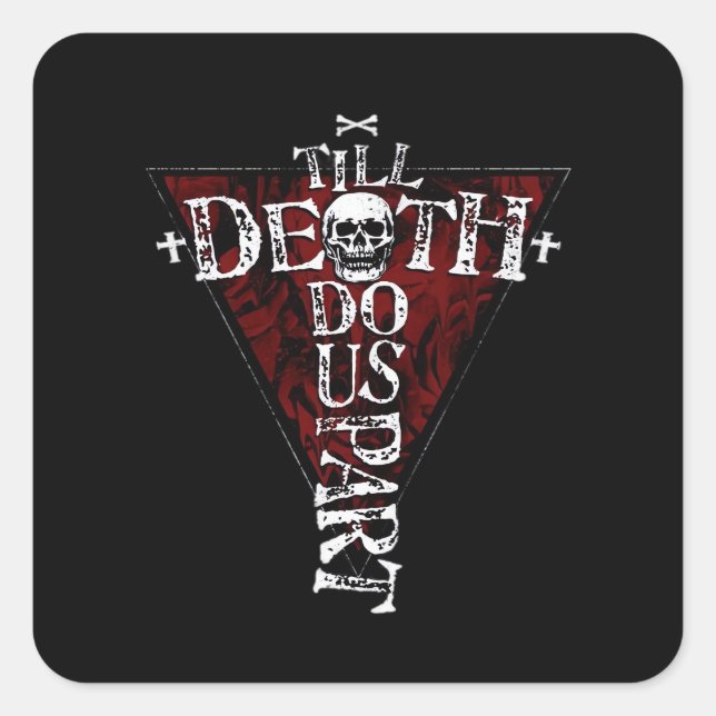 Till Death Do Us Part – Autumn Goth Aesthetic Square Sticker (Front)