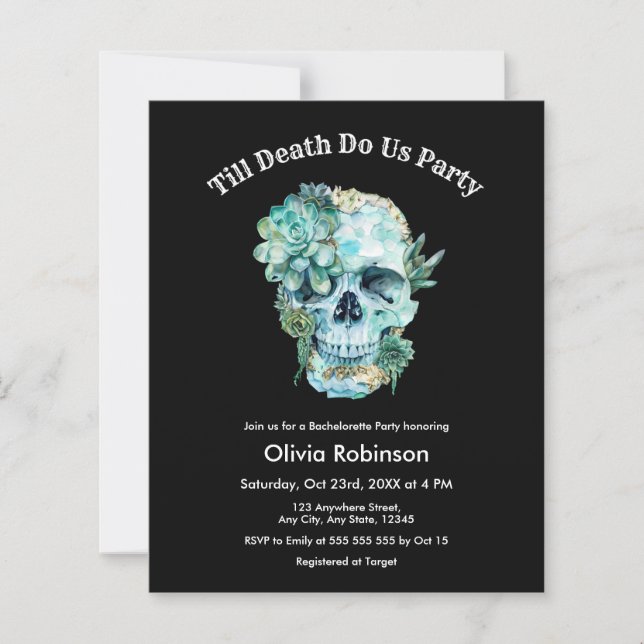 Till Death Do Us Part Bachelorette Party Invite (Front)