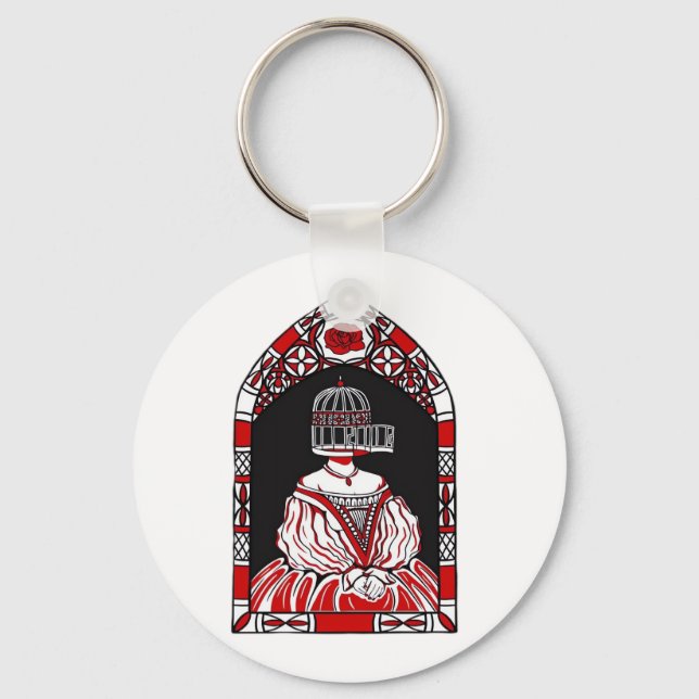 Till Death Do Us Part Caged Bird Classic Keychain (Front)