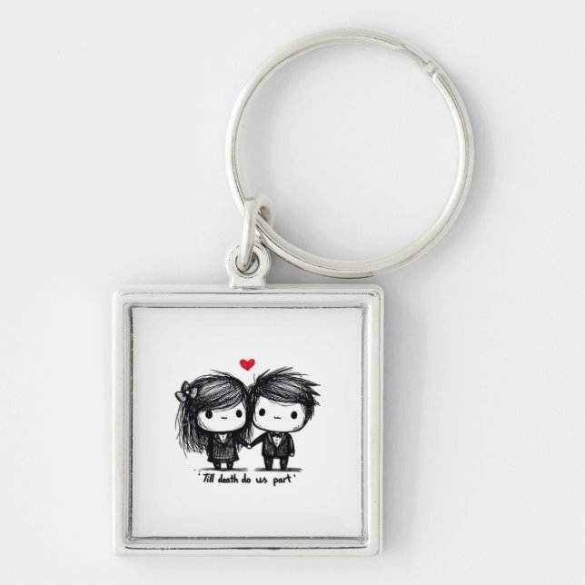 Till Death Do Us Part Classic – Autumn Love Story Keychain (Front)