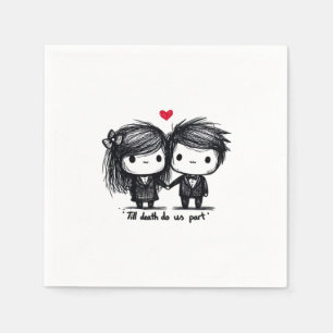 Till Death Do Us Part Classic – Autumn Love Story Napkin