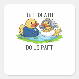 Till Death Do Us Part Classic – Autumn Love Story Square Sticker