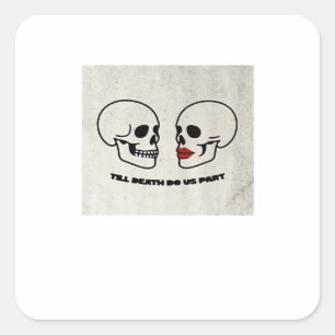 Till Death Do Us Part Classic – Autumn Romance Aes Square Sticker