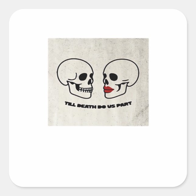 Till Death Do Us Part Classic – Autumn Romance Aes Square Sticker (Front)