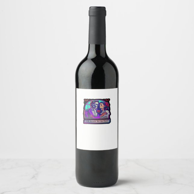 Till Death Do Us Part Classic – Basic Aesthetic Wine Label (Front)