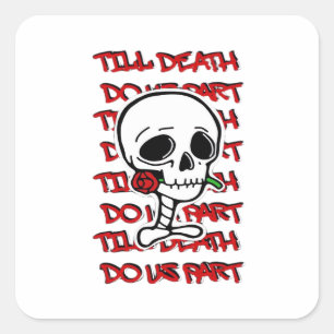 Till Death Do Us Part Classic – Basic Halloween De Square Sticker