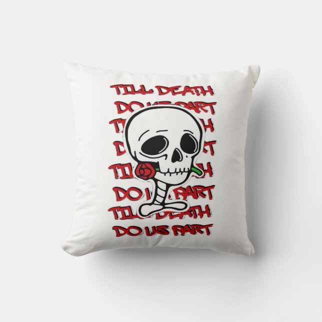 Till Death Do Us Part Classic – Basic Halloween De Throw Pillow (Front)