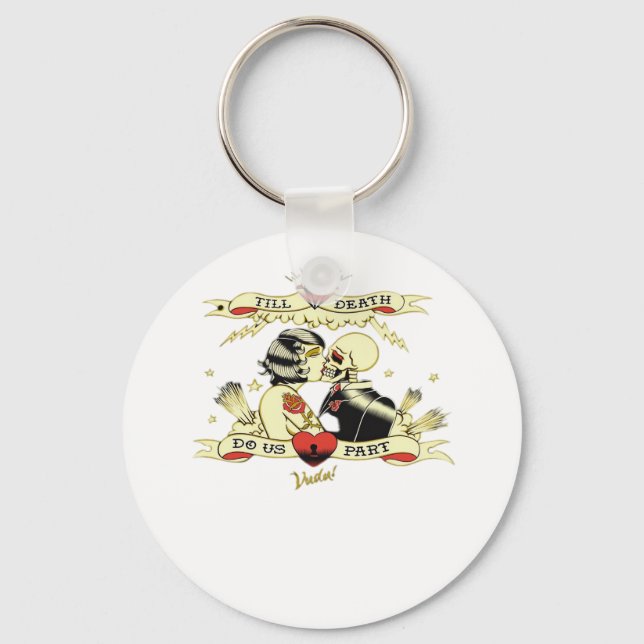 Till Death Do Us Part Classic Design For Halloween Keychain (Front)