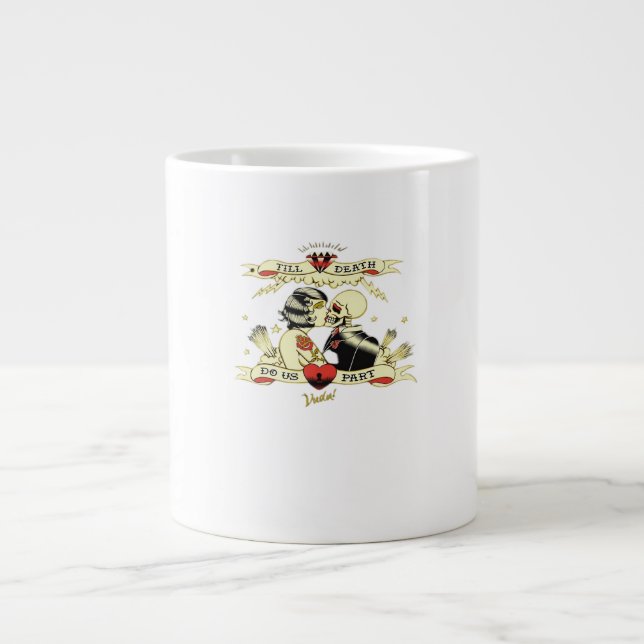 Till Death Do Us Part Classic Design For Halloween Large Coffee Mug (Front)