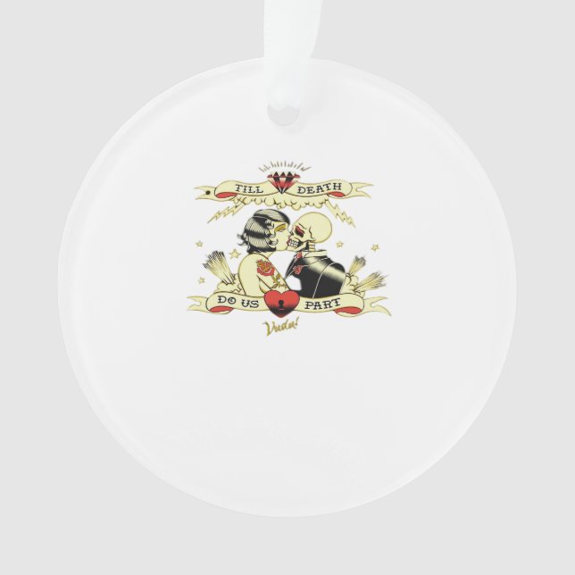 Till Death Do Us Part Classic Design For Halloween Ornament (Front)