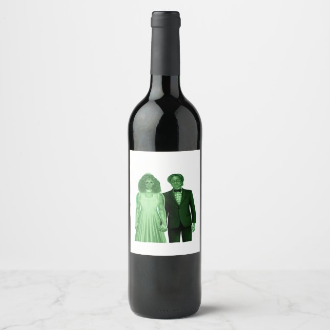 Till Death Do Us Part Classic Design Wine Label (Front)