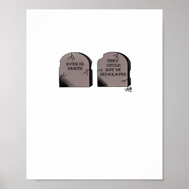 Till Death Do Us Part Classic – Funny Skeleton Cou Poster (Front)