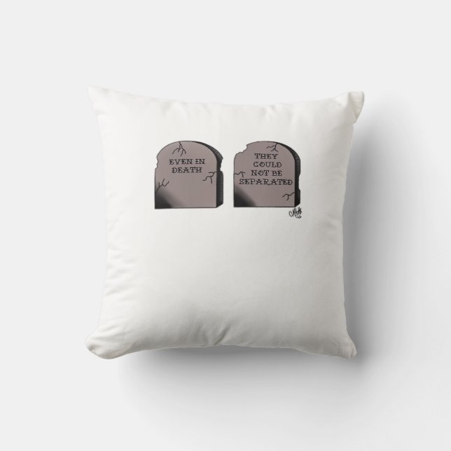 Till Death Do Us Part Classic – Funny Skeleton Cou Throw Pillow (Front)