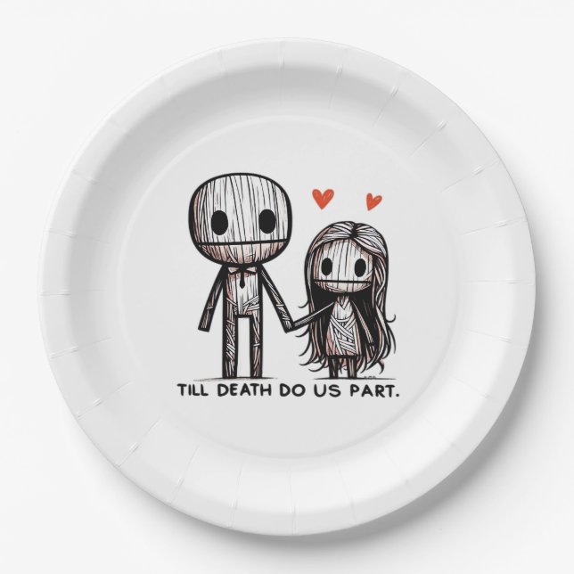 Till Death Do Us Part Classic – Funny Wedding Quot Paper Plate (Front)