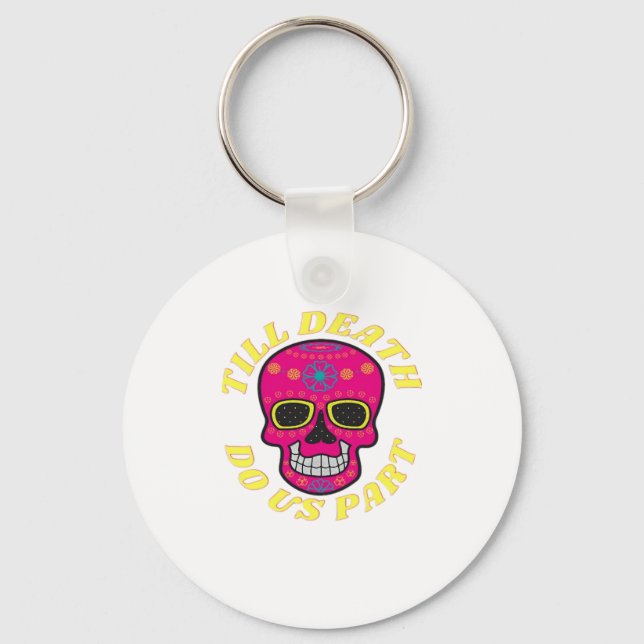 Till Death Do Us Part Classic – Gothic Wedding Keychain (Front)