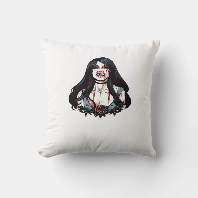 Till Death Do Us Part Classic – Skeleton Couple  Throw Pillow (Front)