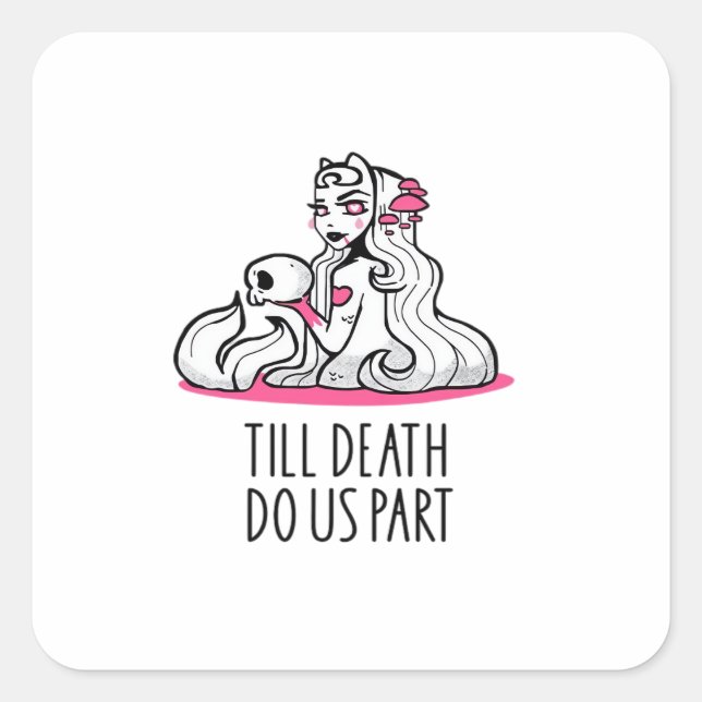 Till Death Do Us Part Classic – Sloth and Soulmate Square Sticker (Front)