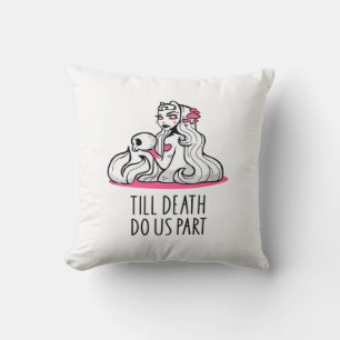 Till Death Do Us Part Classic – Sloth and Soulmate Throw Pillow