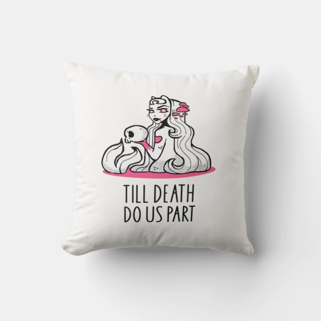 Till Death Do Us Part Classic – Sloth and Soulmate Throw Pillow (Front)