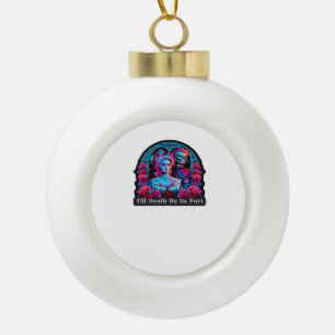 Till Death Do Us Part Classic – Sloth & Soulmate Ceramic Ball Christmas Ornament