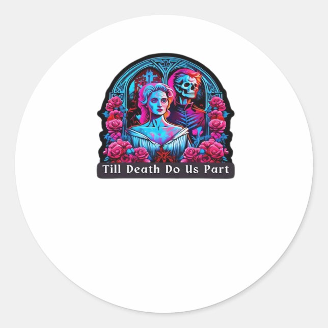 Till Death Do Us Part Classic – Sloth & Soulmate Classic Round Sticker (Front)