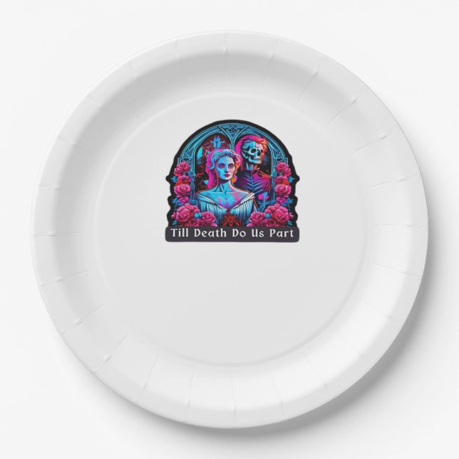 Till Death Do Us Part Classic – Sloth & Soulmate Paper Plate (Front)