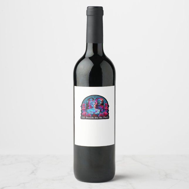 Till Death Do Us Part Classic – Sloth & Soulmate Wine Label (Front)