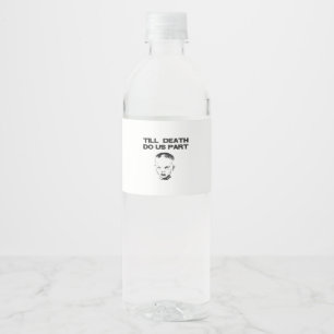 Till Death Do Us Part Classic Sloth Water Bottle Label