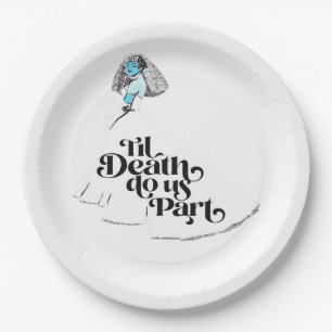 Till Death Do Us Part Classic – Spooky Love Paper Plate